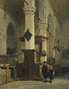 Johannes Bosboom Church Interior oil on canvas